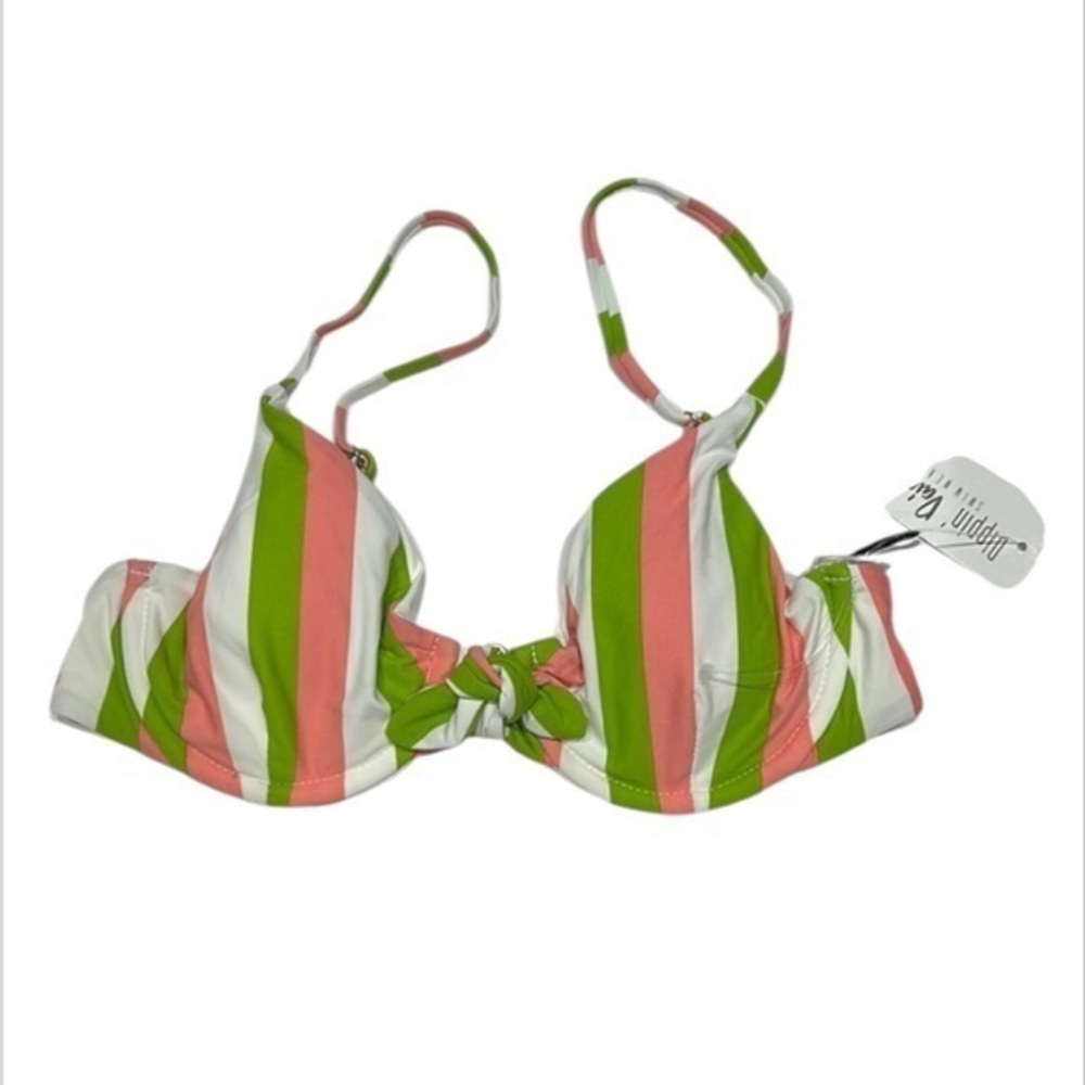 Dippin' Daisy's striped bikini swim top size small NWT